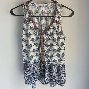 Patrons of Peace High Low Floral Tank Top